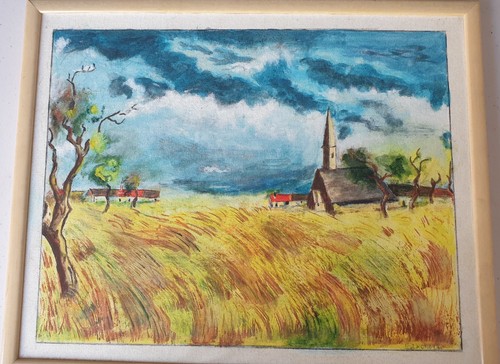 Peinture huile sur - -, e