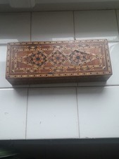 Ancienne Boîte En Bois À bijoux  Marqueterie Orientale