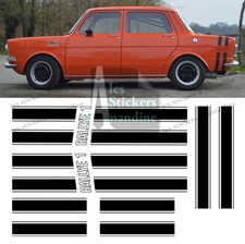 SET DE BANDES NOIR MAT POUR SIMCA RALLYE 1 AUTOCOLLANT STICKER AUTO BD578-1