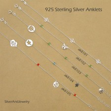 Sterling Silver Chain Anklets