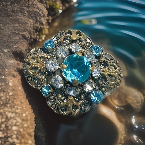 Broche ancienne tchèque - broche,