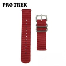 Bracelet en nylon pour montre rouge véritable CASIO PRO TREK 10629254 pour...
