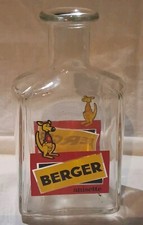 Ancienne Carafe Pichet Broc vintage en verre "ANISETTE BERGER", 1970