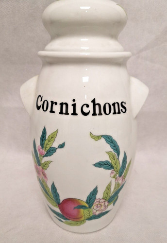 Pot cornichons porcelaine - cornichons,