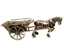 Cheval et Charrette en Laiton