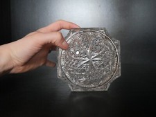 Ancienne boite bonbonnière drageoir cristal taillé Baccarat catalogue 1916