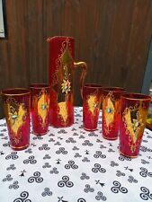 Murano service orangeade pichet 5 verres années 60