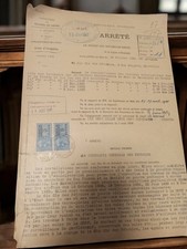 Document ancien vintage arrêté préfectoral Bouches-du-Rhône Marseille 1930-1940