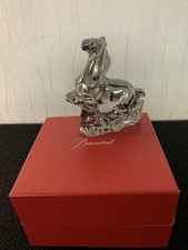 Cheval cabré zodiaque argent en cristal de Baccarat