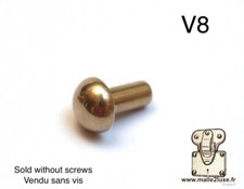 x10 Clous a viser Ø8mm laiton massif malle louis vuitton goyard trunk brass