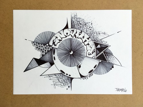 Dessin signé canvas - -,