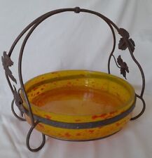 COUPE ART DÉCO PÂTE DE VERRE MONTURE FER FORGÉ