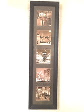 CADRE VERTICAL 1DECORATION MURALE - EN BOIS - AVEC 5 VUES DE PARIS