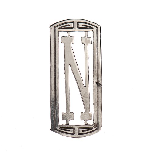 Monogramme lettre argent - lettre, n