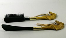 VINTAGE ! CHAUSSE-PIED et BROSSE, motif  têtes de cheval