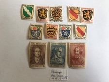 Allemagne, occupation française, YT de 1 à 13, sauf le 5.