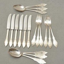 Couverts En Argent 800, Motif