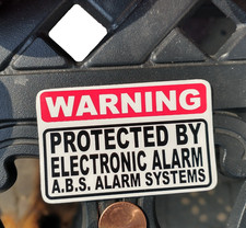 Small Decal sticker WARNING