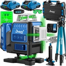 Niveau Laser 360° Vert 16 Lignes – Autonivelant + Trépied 115 cm – 2 Batteries –