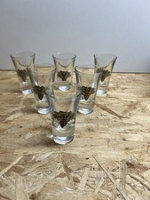 Lot De 6 Verres Digestifs Grappe De Raisin En Étain