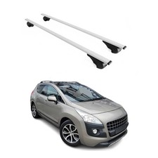 Barres de toit Transversales pour Peugeot 3008 2009-2016 Fer Argent