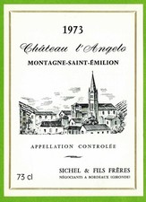 Etiquette de Vin-Montagne Saint.Emilion-Château l'Angelo-Sichel-Réf.465