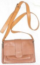 NAT & NIN Sac bandoulière cuir beige rosé & ocre TBE 