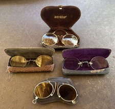 Lot De 4 Lorgnons Ancien Pince Nez Plaqué Or 