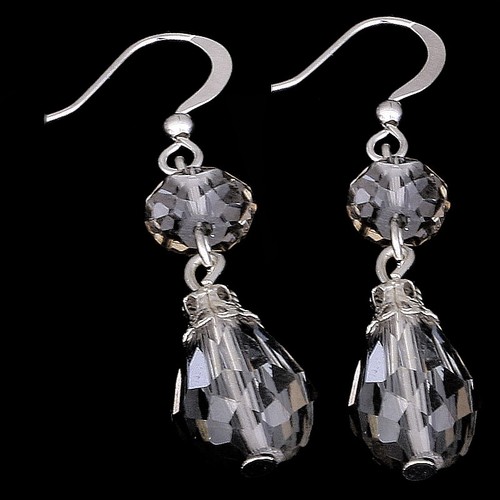 Boucle oreille femme - d'oreille, cristal