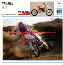 YAMAHA YZ 250 YZ250 1992 : Fiche Moto #000148