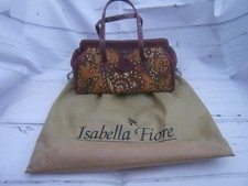 Rare sac à main Isabella Fiore cadre à pompons "Marrakech" neuf