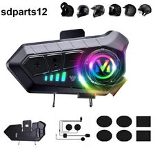 Casque Moto Kit Bluetooth bt5.3 Stéréo Mains Libres Sans Fil Étanche Anti Bruit