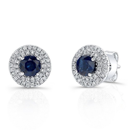 Saphir boucles oreilles - saphir,