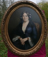 Portrait de Femme Ovale Epoque