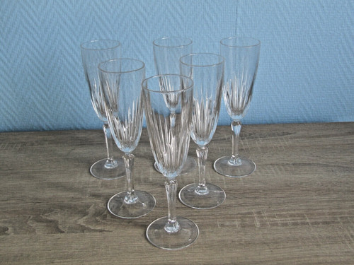 Flutes cristal d arques - 6,