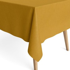 Nappe Jacquard En Coton Enduit IBIZA MOSTAZA Jaune Curry Uni