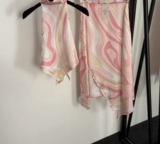 Pink Set Satin Top And