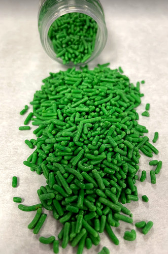Sprinkles solid green jimmies - sprinkles,