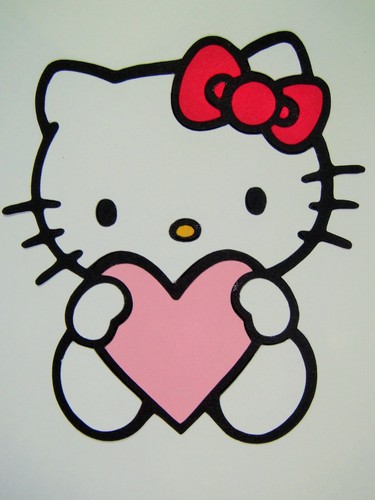 Hello kitty with heart die - hello,
