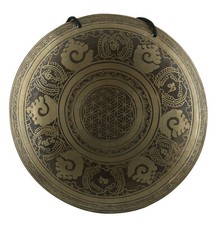 Gong  Tibétain - Fleur de vie -   Méditation - 13" - 0kg950 -  Ø 32.7 cm -3122