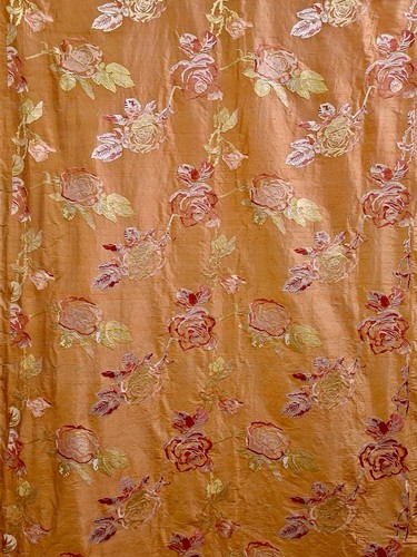 Tissu soie sauvage - sauvage, brodÉe