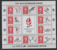Bloc Feuillet BF14 - XVIème Jeux Olympiques d'Hiver - Albertville  1992