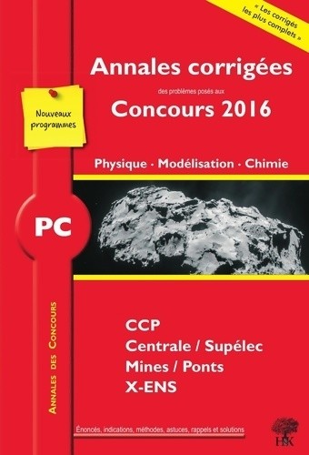 Annales des concours 2016 - , pc