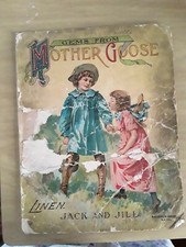 Gems from Mother Goose, Jack and Jill, Linen, McLoughlin, late 1800s,early 1900s