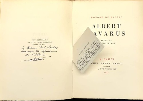 Balzac albert - (honoré, de).