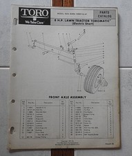 Catalogue Manuel Des Pièces Du Tracteur À Tonte TORO MODÈLE 55256 8hp