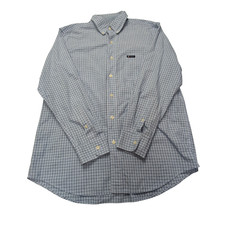Chemise Chaps bleu clair à carreaux taille M #48e