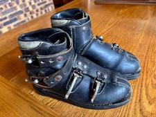 ANCIENNES CHAUSSURES de SKI  enfants à CROCHETS P.35 fabrication française