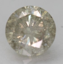 0,53 Carat Brun Jaune Rond Brillant Naturel ENTRÉE EXTRAITE Diamant 4,98mm VIDÉO