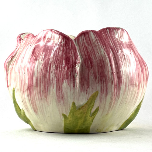 Vase fleur ancien barbotine - ancien,